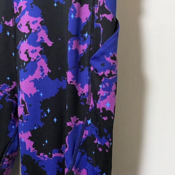 Pop Fit black, violet & blue leggings, size 2XL - Picture 4 of 8